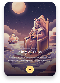 Celestia daily tarot screen on a phone