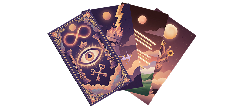 Daily tarot cards in the Celestia Pro app